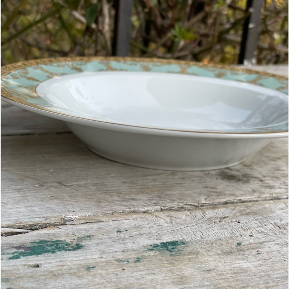 Palate & Plate blue & gold bands and scrolls new - Picture 2 of 9